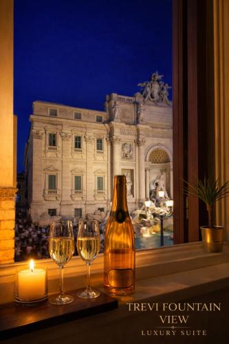 Rione II Trevi Apartment | Luxury Suite with Direct Trevi Fountain View Romantic Stay