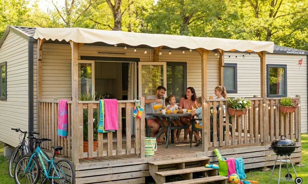 Saint-Gerons House | Mobile Home 6 Pers. - Terrace at Saint-Gérons Campsite