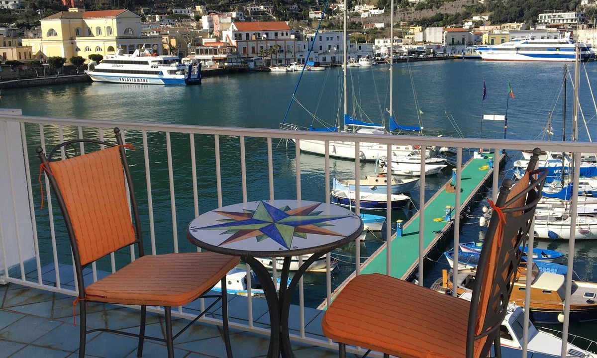 Ischia Porto Apartment | Panorama from Postcard sea view apartment in the port of Ischia