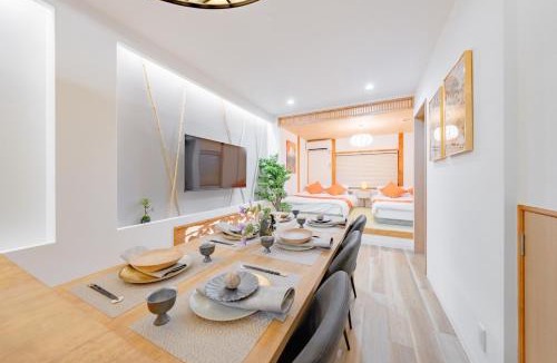 Nishi Villa | 玄 プライベートサウナ 大浴場付 光と木に包まれる和モダン一棟貸切 5寝室 最大26名