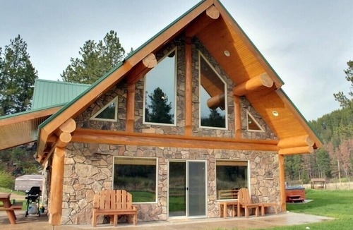 Hill City Cabin | 3 Bdrm Log Cabin Nestled in Beautiful Meadow on Spring Creek: