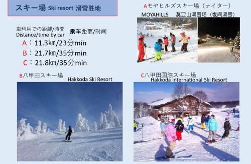 Aomori Apartment | Big Stone Tsukuda 41sqm Free Parking Semi Double Bed and 3 Futons