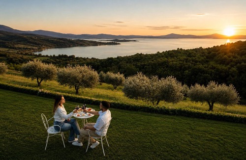 Passignano sul Trasimeno Villa | Brand new villa! Infinity heated pool with whirlpool massage and stunning view