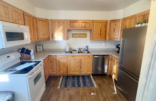 Spearfish Apartment | Bright, King Beds, Patio, Laundry, Walk to Downtown!