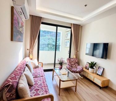 Sa Pa Apartment | Jade Nguyễn Sapa 2 ROOM- Balcony with mountain view, kitchen, washing machine