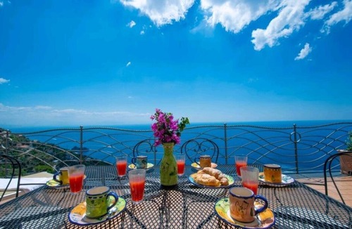 Furore House | L'INCANTO House on the Amalfi Coast. Spacious and wonderful terrace overlooking the sea