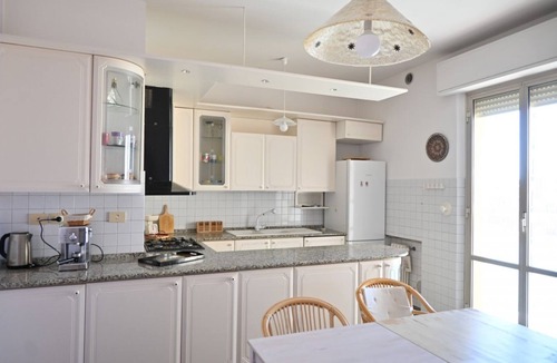 Senigallia Apartment | Location: in a residential area, a few steps from the sea and all services.Description: apartment on the fourth floor of a building with lift. Living room with terrace overlooking the sea - bright kitchen with dining table and balcony - double bedroom wi