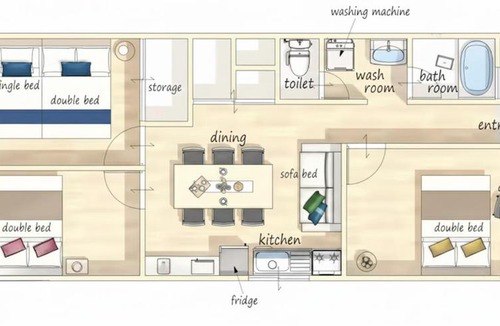 Nakagawa Ward Apartment | Nagoya 12min Legoland 25min 3BR 4Beds Sofa 9ppl