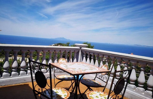Schiazzano House | Panoramic penthouse with sea view terrace on the Gulf of Naples SWIMMING POOL