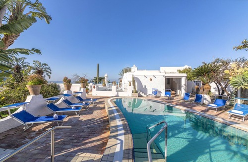 Forio Apartment | Premium Studio with a garden terrace and side sea view