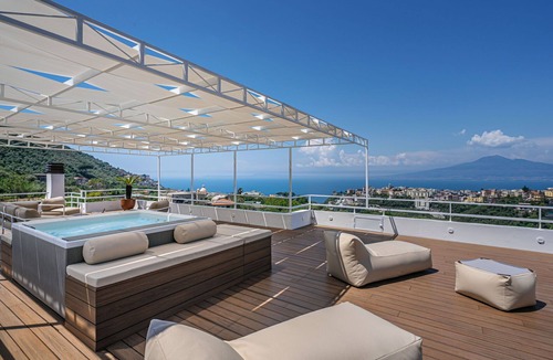 Vico Equense Villa | Private Villa with hot tub, A/C, private pool, WIFI, TV, terrace, panoramic view, close to Sorrento