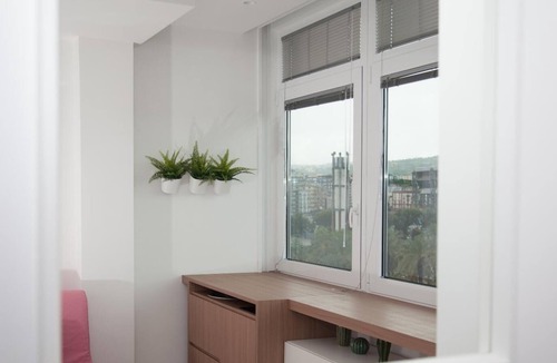 Fuorigrotta Apartment | Rosa apartment with double bedroom and living room / kitchen with sofa bed and private bathroom