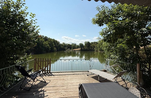Champsac House | Tinyhouse on Bramefort Pond with Private Terrace and Nature Views