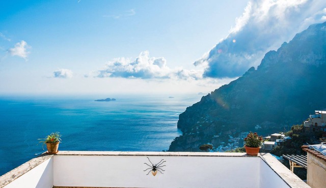 Casa Sansone terrace overlooking the sea
