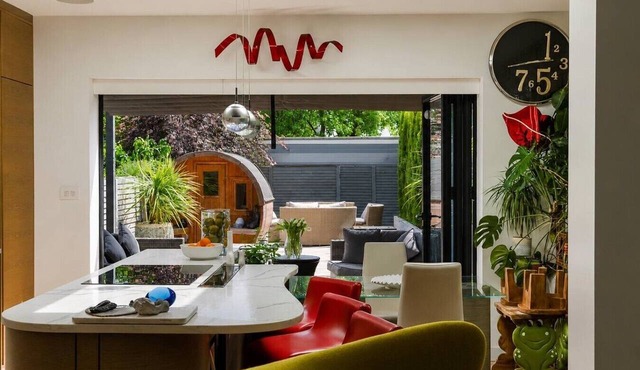 Design-Led 3-Bed Home with Garden, Sauna, Hot Tub & Parking