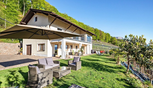 Holiday Apartment 'Weitblick Kaltern' with Mountain View, Private Terrace, and Garden