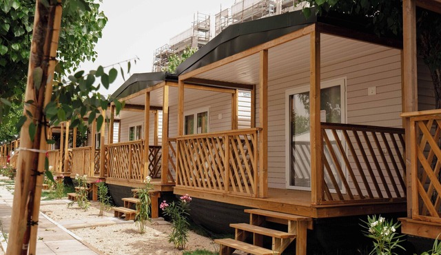 Mini House with Veranda (Mobile Home Camping) - Pools & Sea | Poseidon Resort
