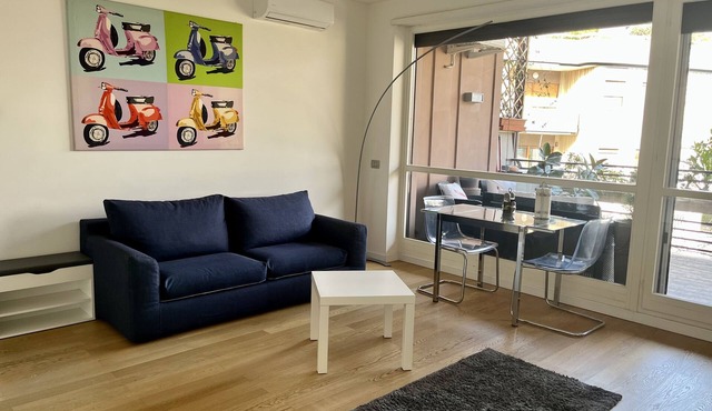 Modern one-bedroom apartment with terrace