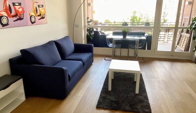 Modern one-bedroom apartment with terrace