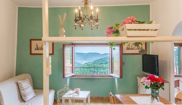 Sea view of the Gulf of Marina di Campo.House in the authentic village. Complete relaxation
