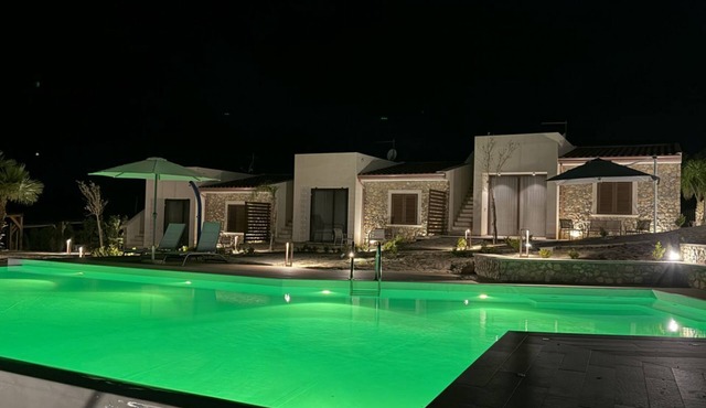 Sea-view apartment with a pool