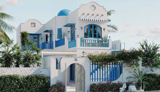 Stunning 6BR Santorini Pool Villa, 10mins to Hoi An, Access to An Bang Beach