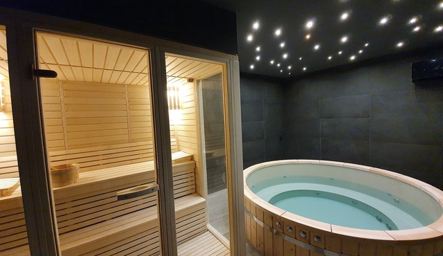 The Dimora Toscana private spa exclusive wellness area with panoramic views.