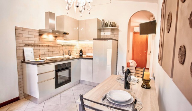 Two-room detached apartment with private garden.