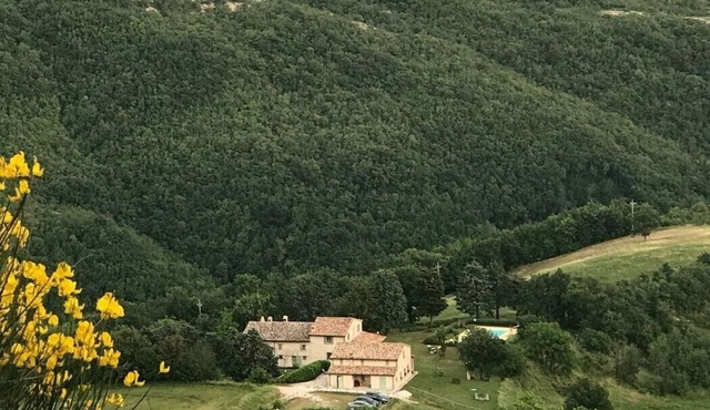 Vacation with a wonderful view, hiking paradise and pool in a panoramic position