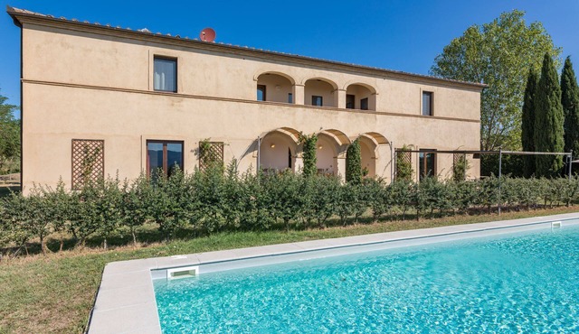 Villa sleeps 10 with private garden and pool.