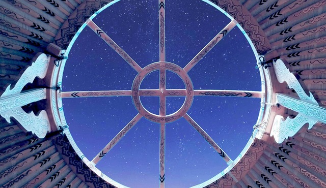 Yurt under the stars
