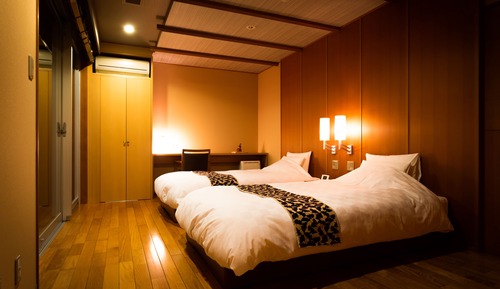 Japanese Western Style Room for 6 Guests with Semi-open-air Bath (Type E)