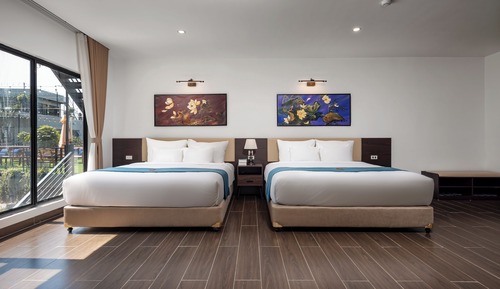Deluxe Quadruple Room, 1 Bedroom, Ensuite, Garden View